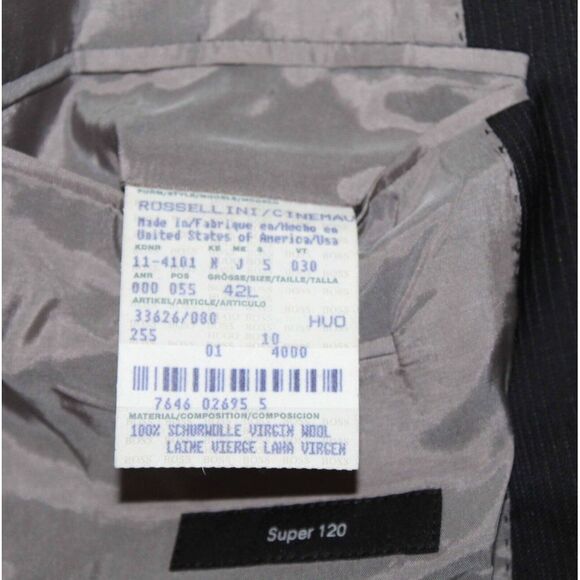 Hugo Boss Rossellini Cinemau 3 Button Superfine 120 Wool Jacket Size 42 Long - Picture 11 of 11
